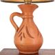 Ceramic lamp, beige lampshade, 60s