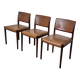 Mid-century modern cognac leather dining chairs, Germany 1960s