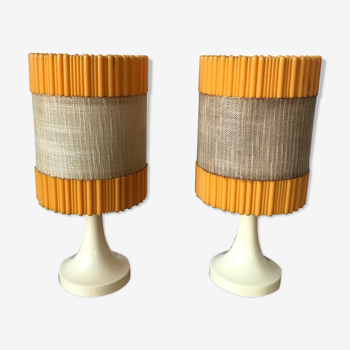 Pair of vintage bedside lamps, circa 1970