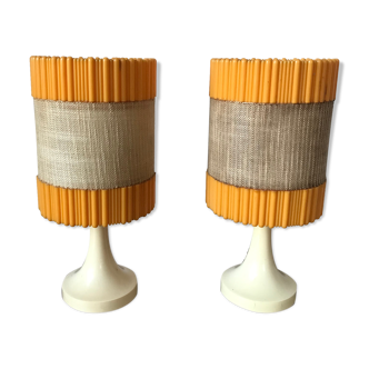 Pair of vintage bedside lamps, circa 1970
