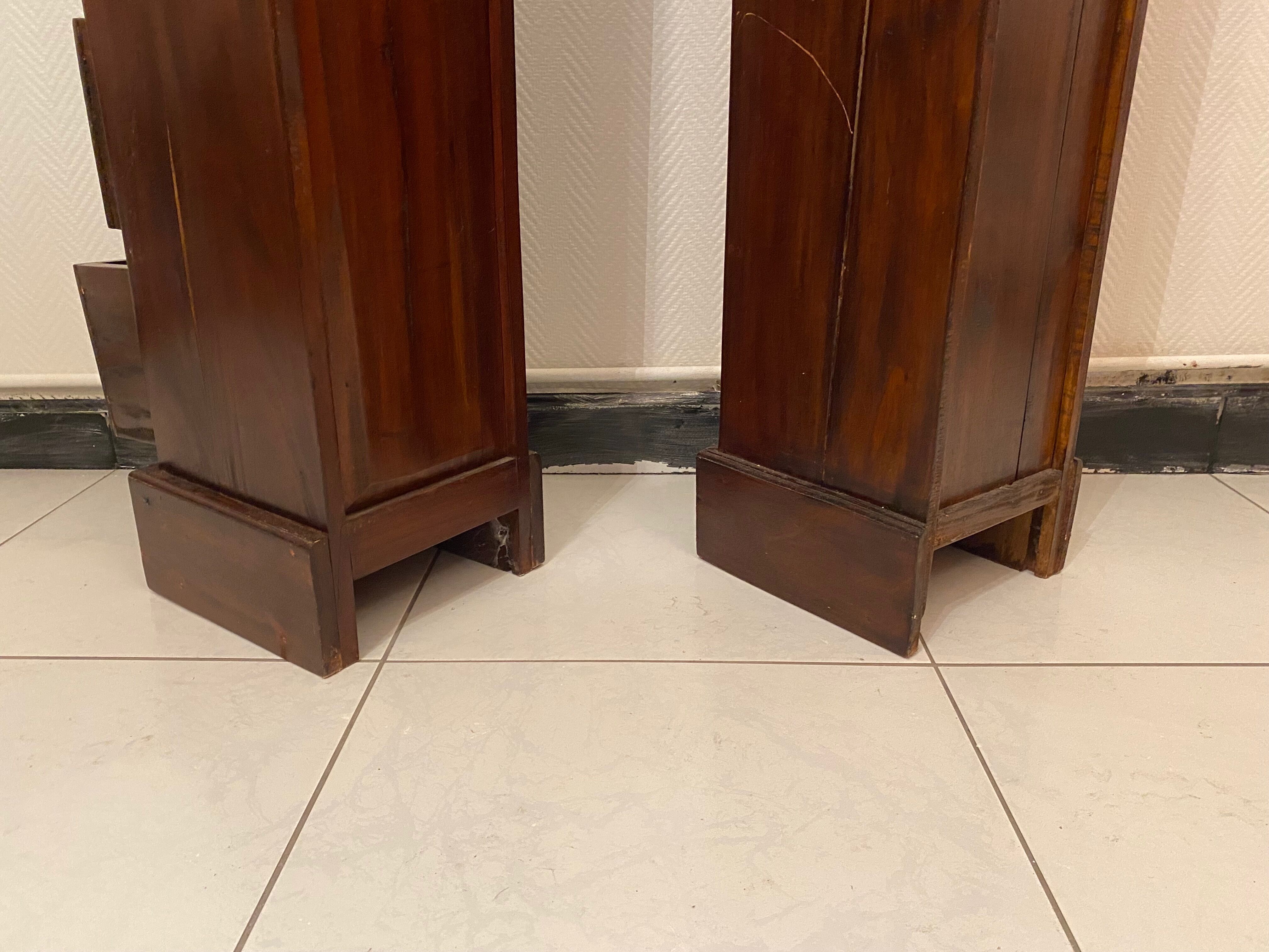 Pair of industrial furniture column 1950
