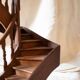 Model of an old wooden staircase, craftsmanship work.