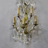 Large Bronze Wall Light with Pendants