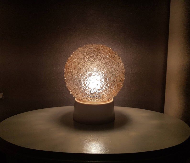 60s glass mid-century ceiling light