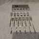 12 silver-plated metal cake forks by Ercuis Horizon silversmiths, 14.9cm