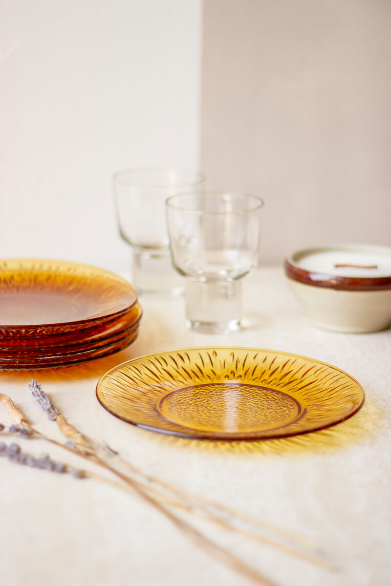 6 assiettes à dessert modèle soleil, Vereco France