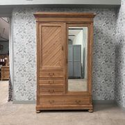 Large renovated country antique wardrobe