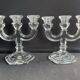 Pair of crystal candlesticks – Bernard Schott – Hellert (Moselle)