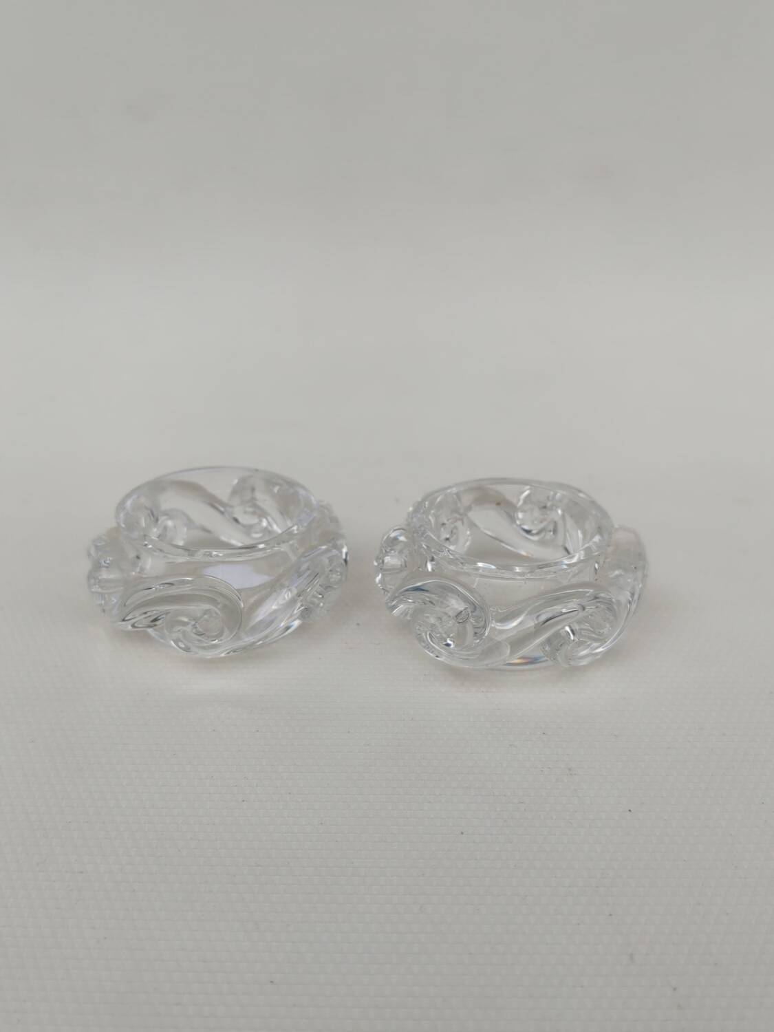 Pair of Baccarat crystal salt shakers, Aladdin model.