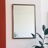 Old beveled mirror brass frame 74x50cm
