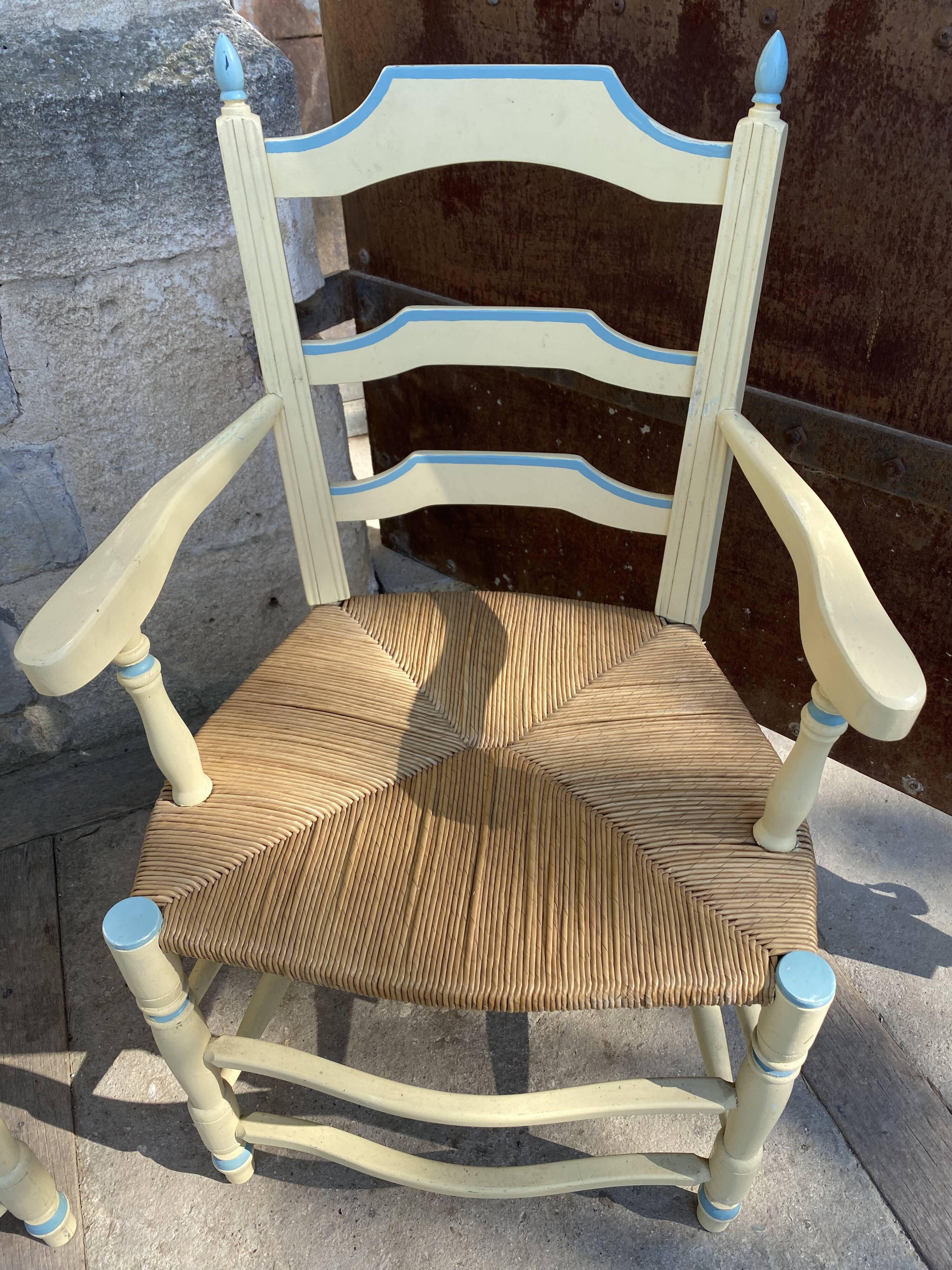 Pair of mulched armchairs Provence