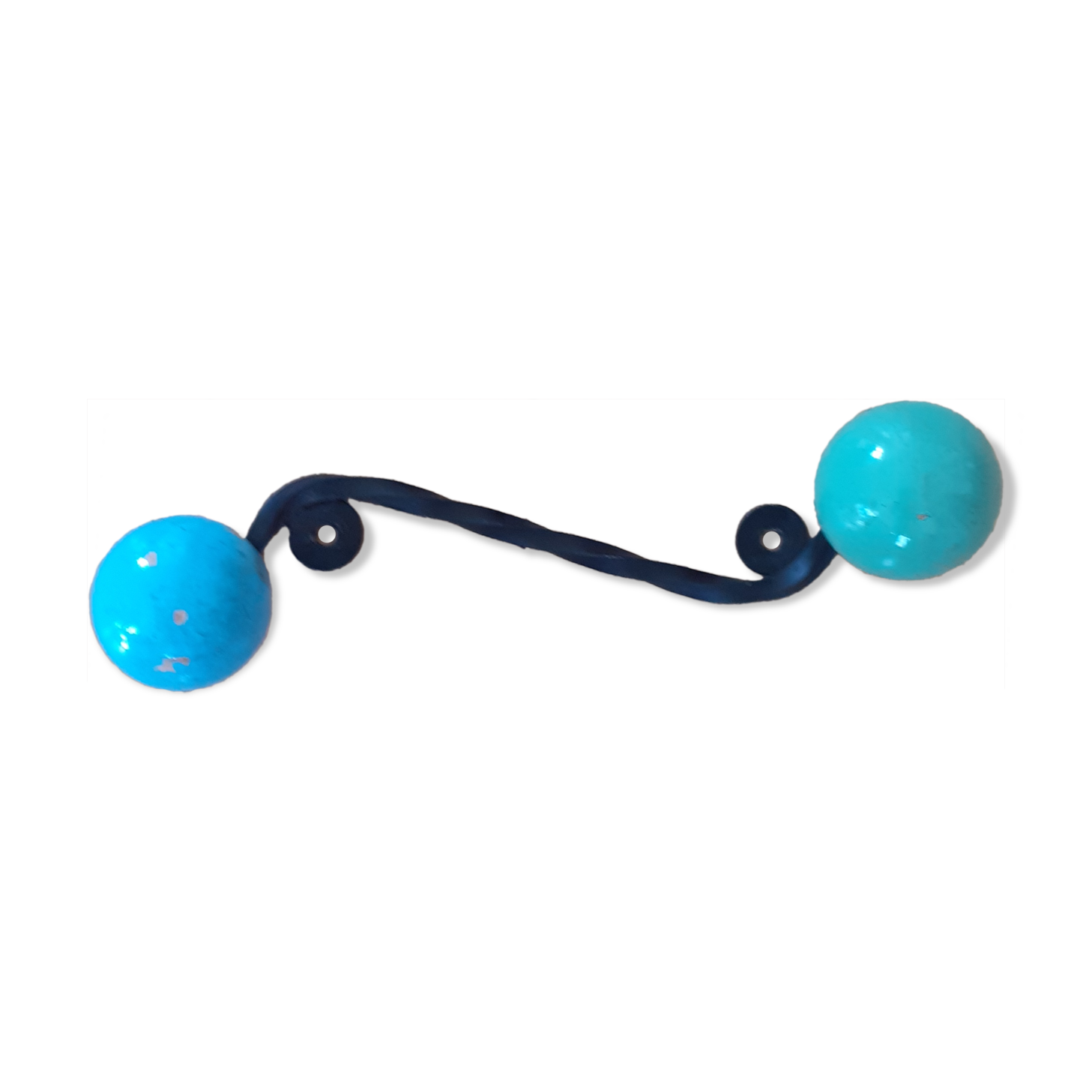 Wall coat rack two ball hooks