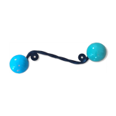 Wall coat rack two ball hooks