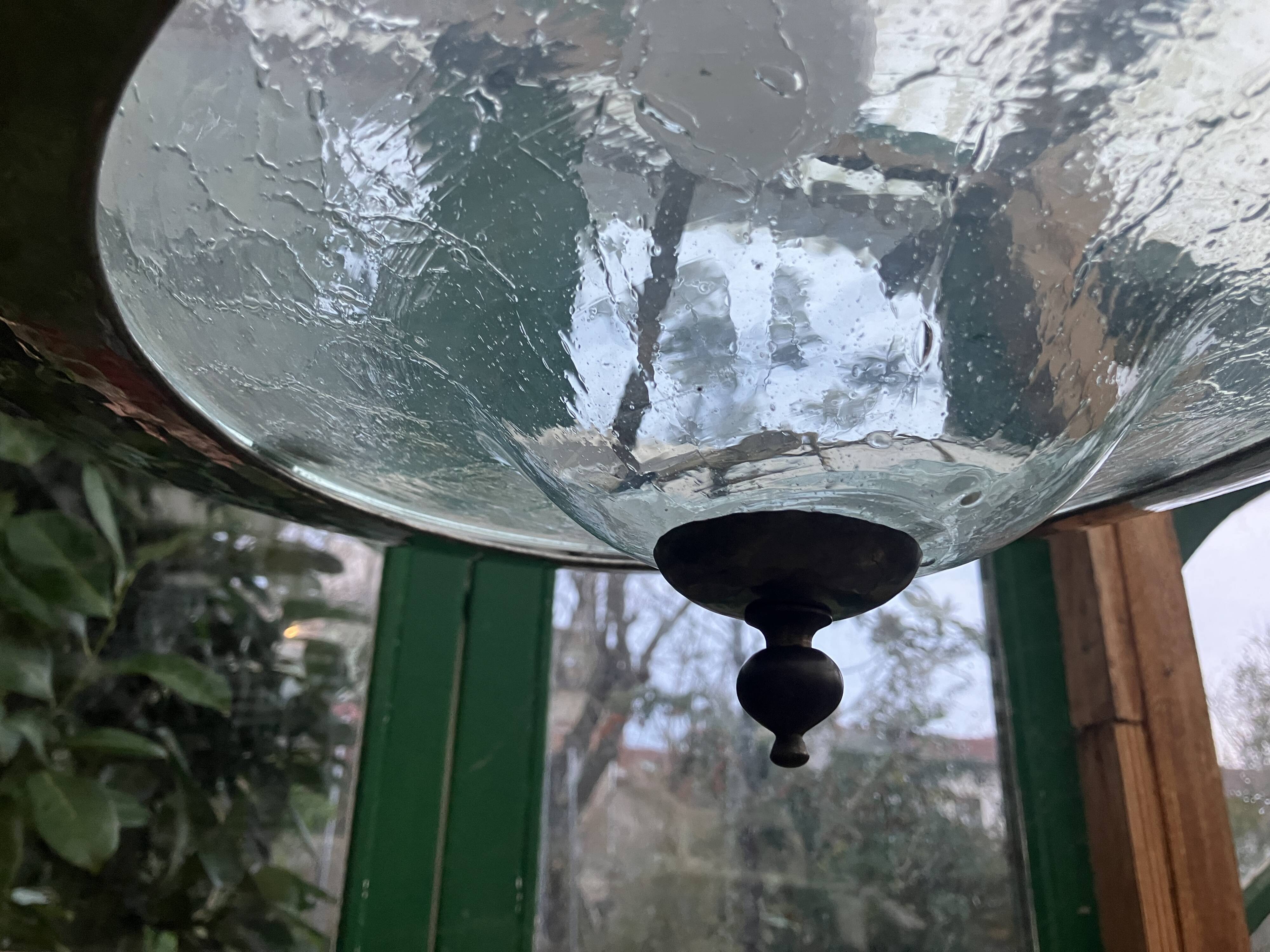 Vintage suspension, steel and glass