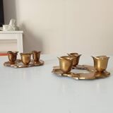 Vintage solid brass gold candle holder