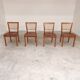 Série de 4 chaises bois et sangles par Krasna Jizba Année 40