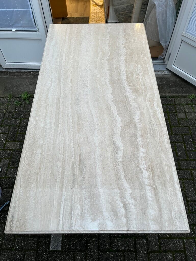 Vintage travertine dining table