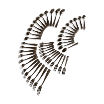 Housewife 47 pieces in silver metal