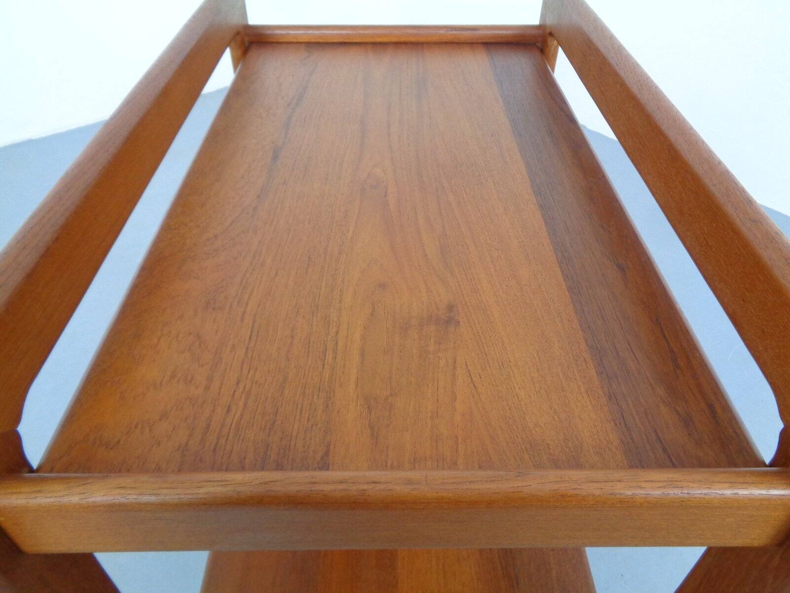 Large teak bar cart from Tarm Stole Møbelfabrik, Denmark, 1960s.