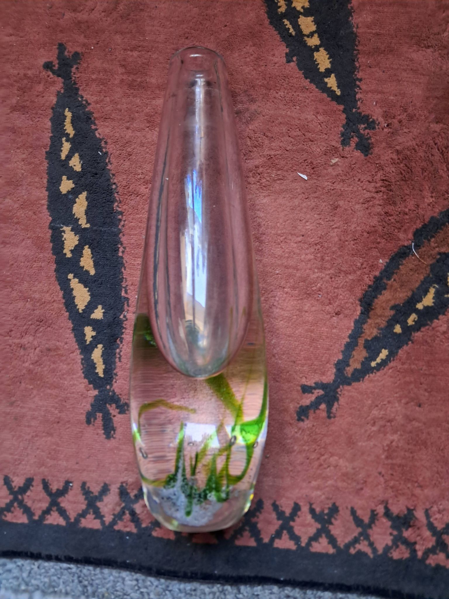 Vase vintage suédois en verre très original