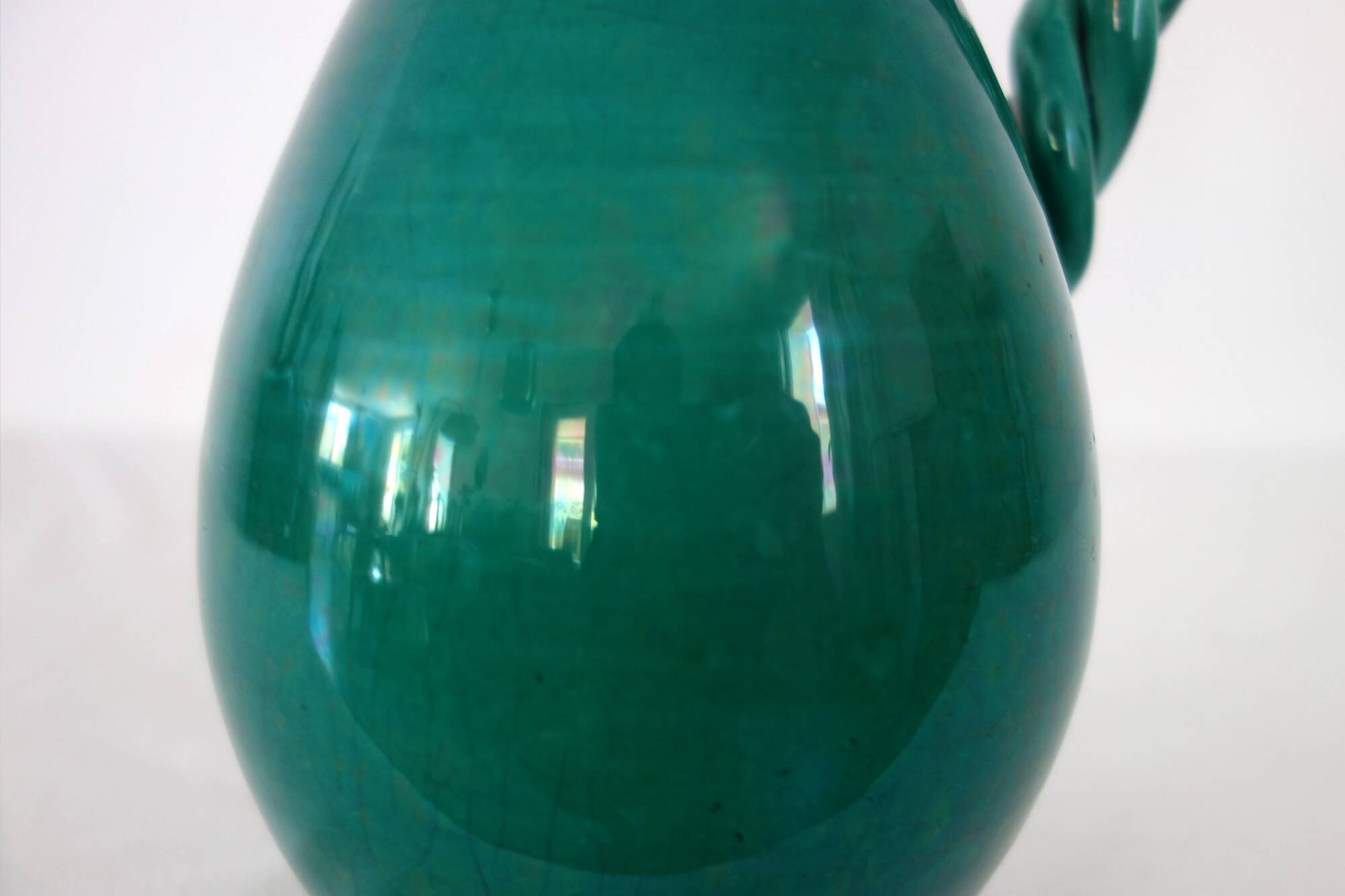 Glazed ceramic pitcher, France, 1950s