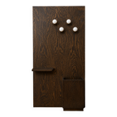 Art Deco coat rack in smoked oak
