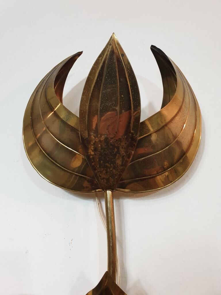 Brass flower sconces