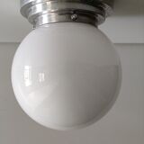 Glass/metal ceiling lamp