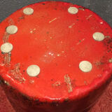 Red ceramic vase