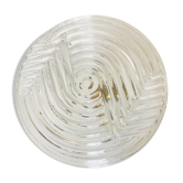 Plafonnier rond en verre ciselé