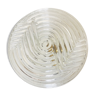 Round ceiling light in chiseled glass