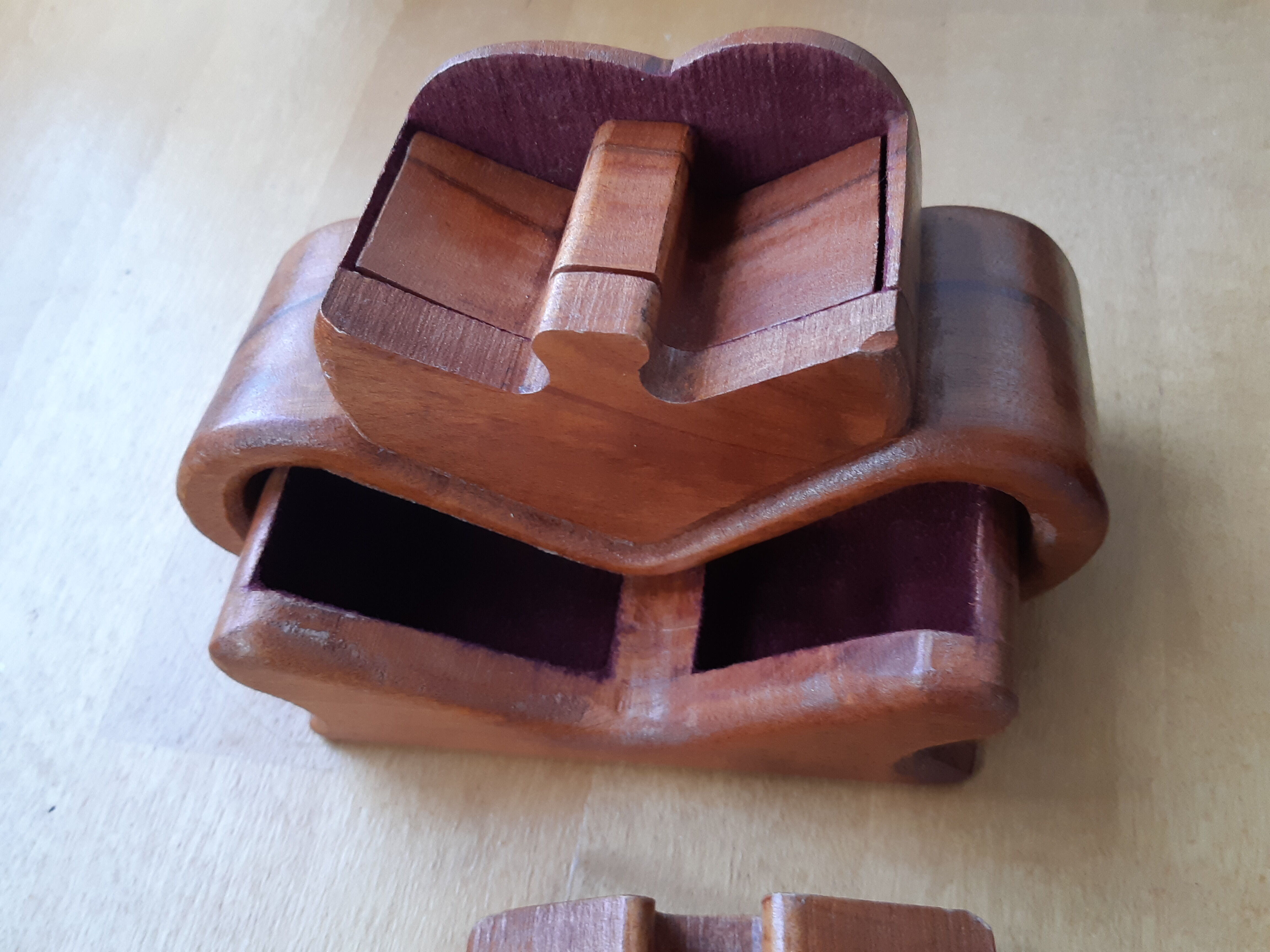 Wooden jewelry secret box