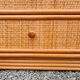 Commode Maugrion for Roche Bobois, wood and rattan, 80s