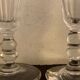 6 antique champagne flutes with cut sides