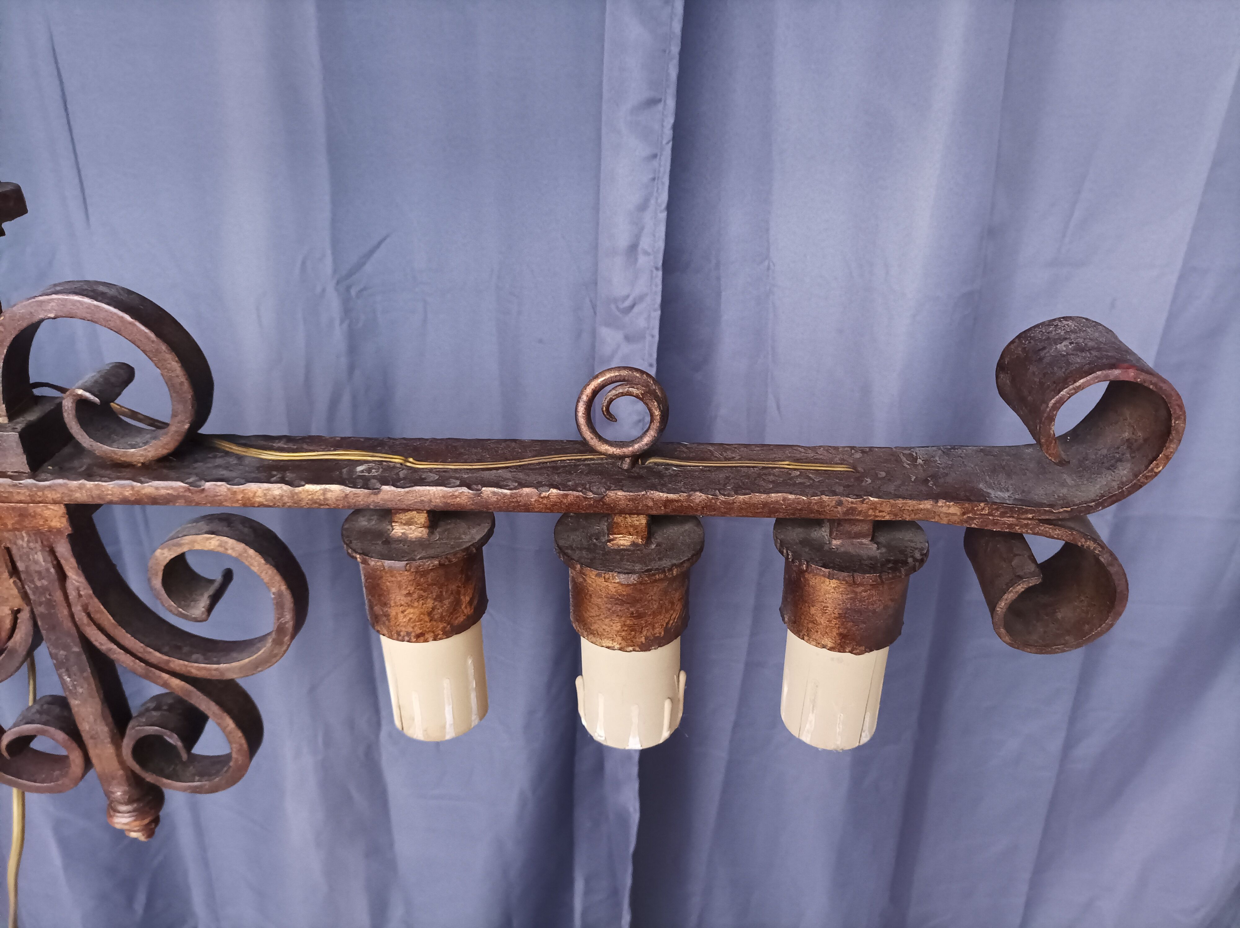 Wrought iron chandelier circa 1900