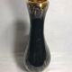 Old glazed ceramic, cove black & gold signed pitcher tess vintage