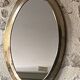 Urdu oval mirror solid brass