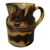 Pichet en poterie antique française de Dieulefit
