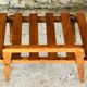 Pair of slatted side tables, Scandinavian style, 60s