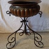 Lilium Italy plant holder in copper and wrought iron