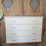 Vintage chest of drawers compass feet