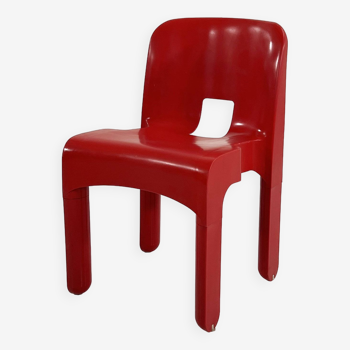 Red Universale chair model 4867 by Joe Colombo for Kartell, 1970s