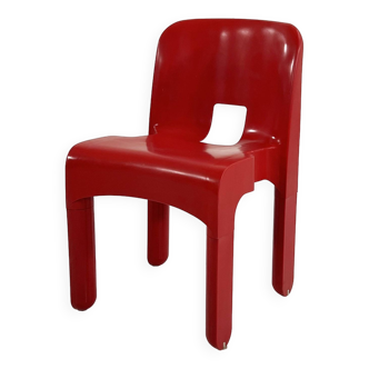 Red Universale chair model 4867 by Joe Colombo for Kartell, 1970s