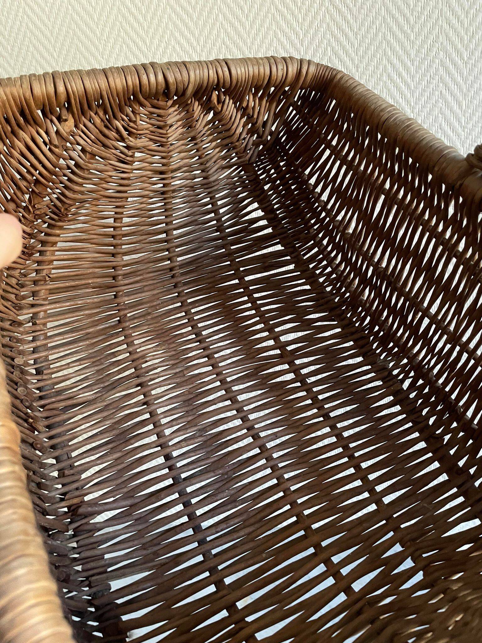 Brown wicker basket