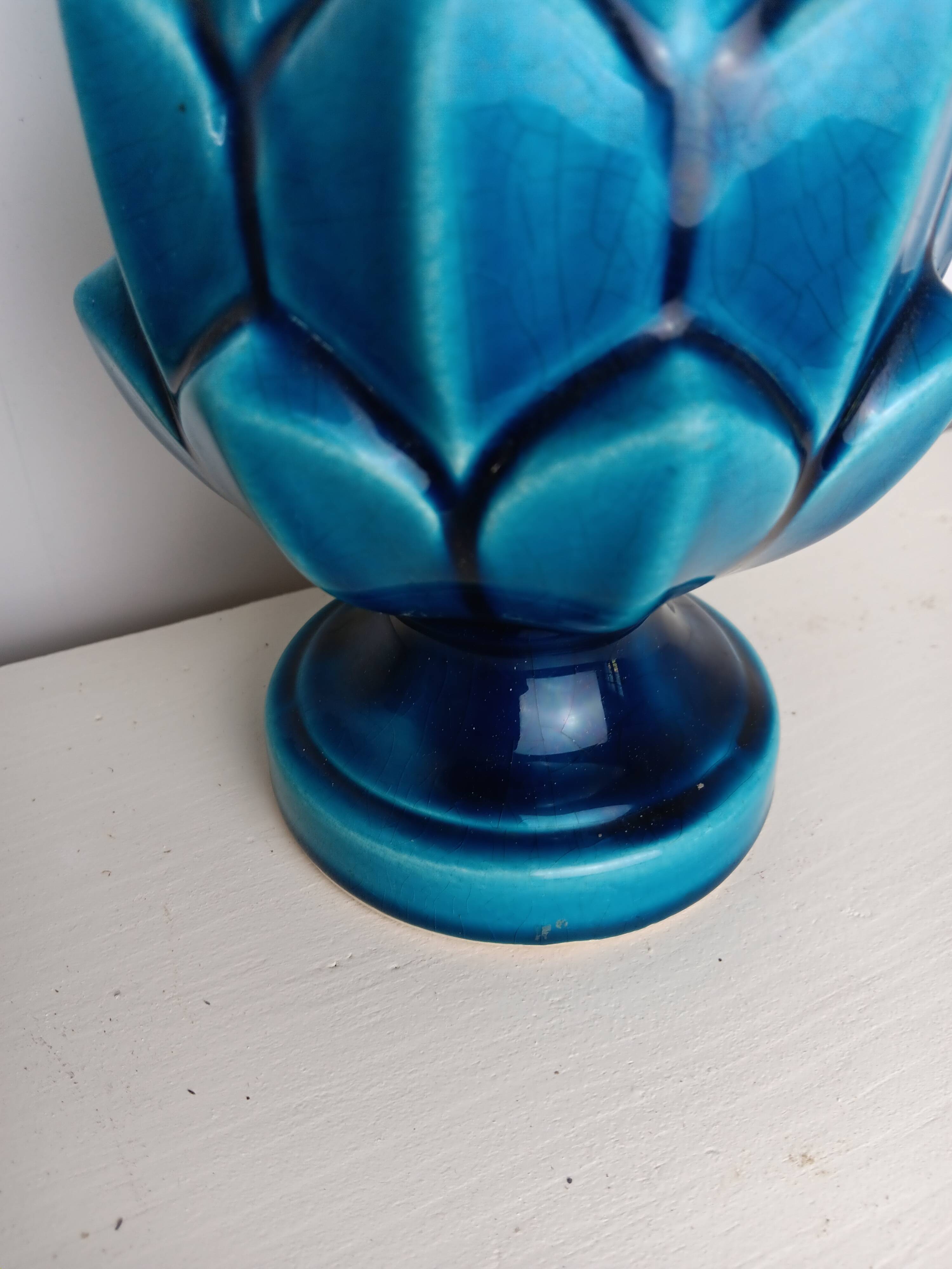 Artichoke Blue Turquoise Charolles pottery