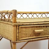 Rattan desk, 1950s