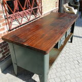 Workbench metal and mahogany 1960