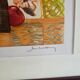 Litographie originale Michel-Henry "Bouquet Rouge"