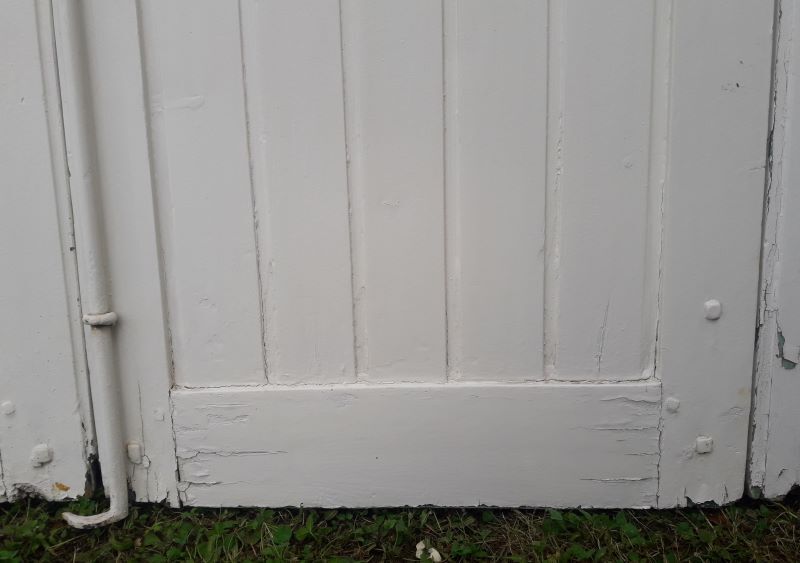 Arched shutters oak louvers H226xW277 4 leaves