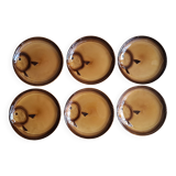 Set of 6 fish plates from Moulin des Loups
